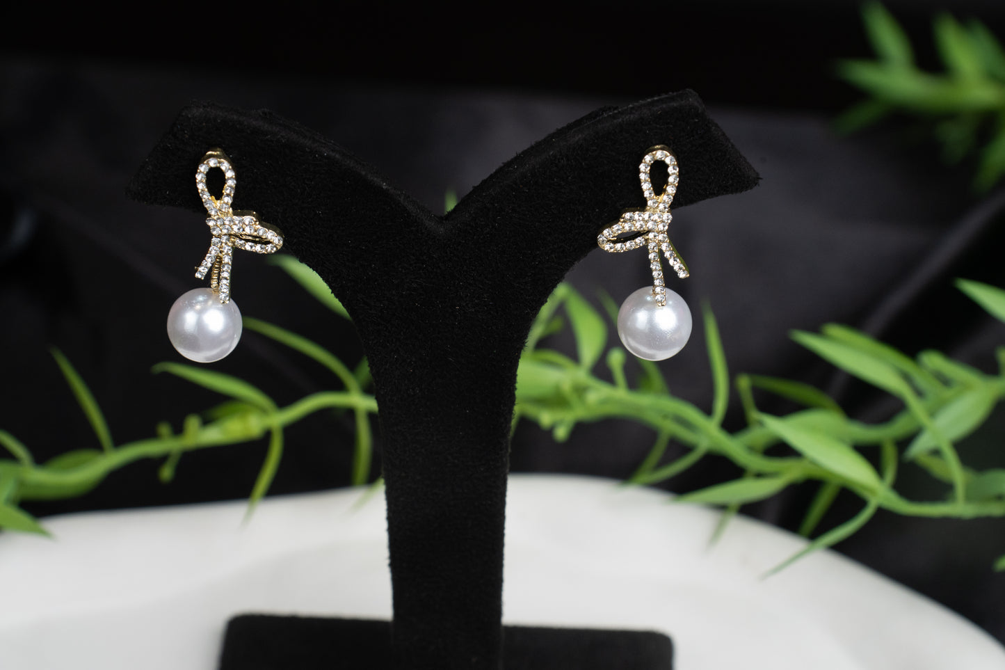 Bowknot Drop Earrings - O38