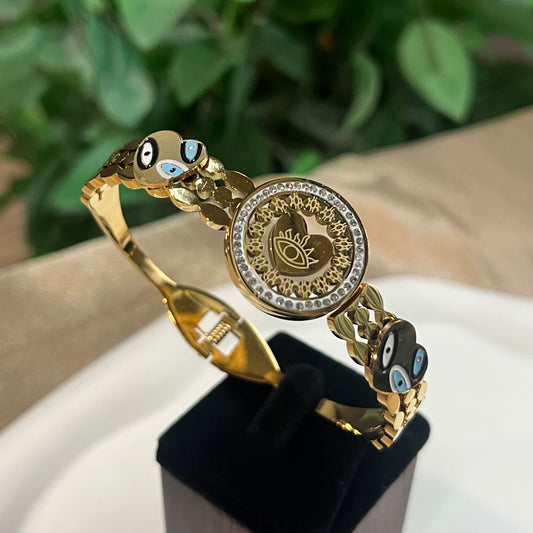 Heart Evil-Eye Zircon Kada