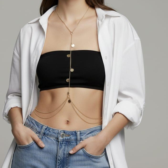 Coin Accent Body Chain