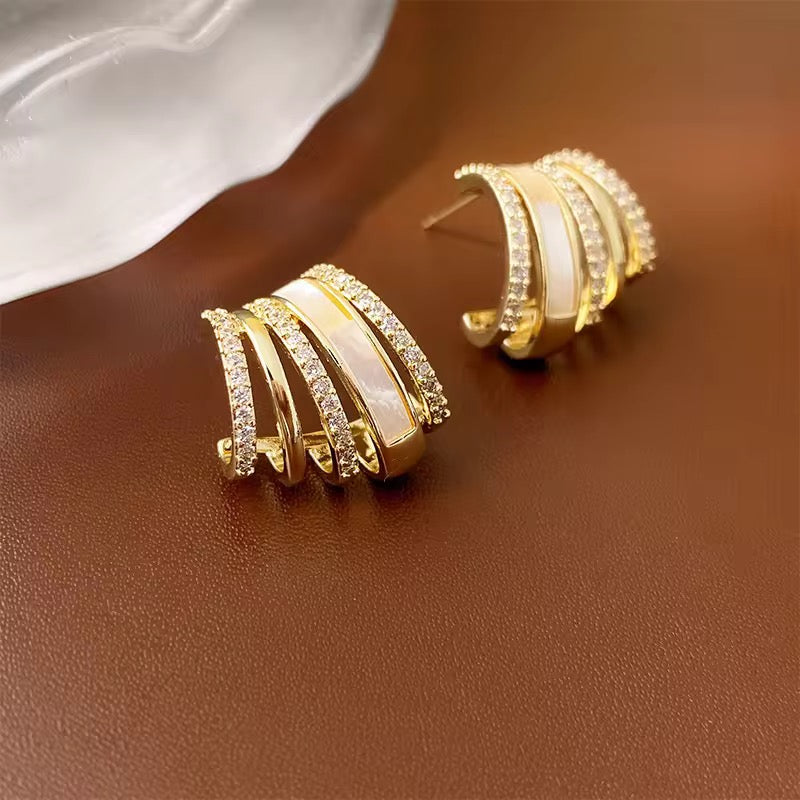 C-shaped Party Wear Earrings - O36