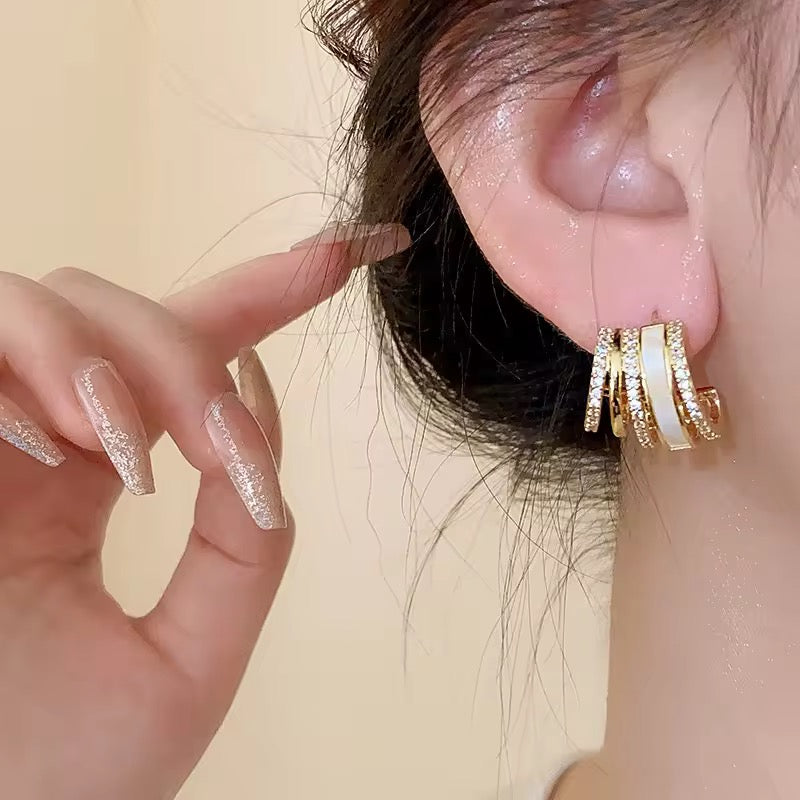 C-shaped Party Wear Earrings - O36