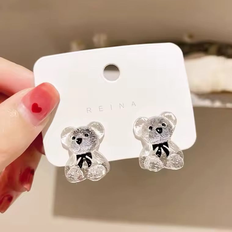 Cute Acrylic Teddy Earrings - O44