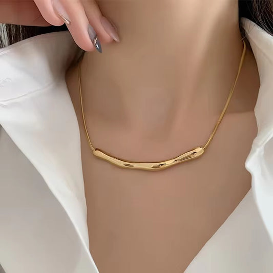 Bar Bamboo Pendant Necklace - N16