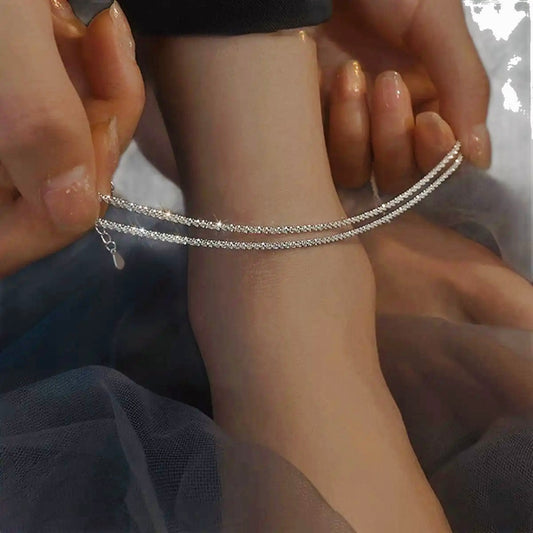 Double layer CZ anklet