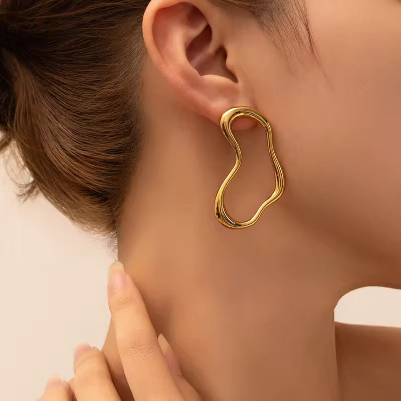 Heart-Shaped Irregular Earrings