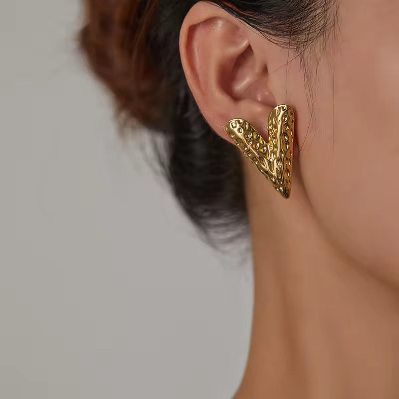 Hammer Heart Earring
