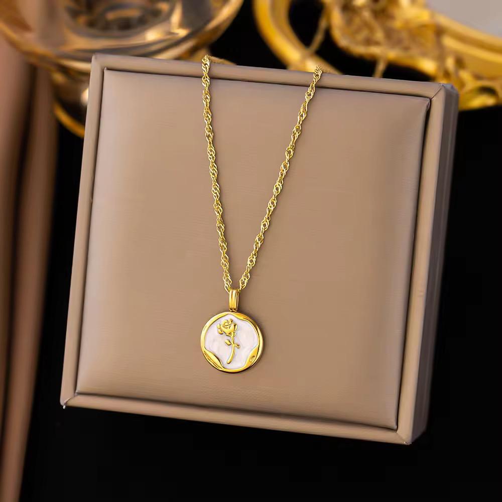 Rose Pendant Necklace - N4