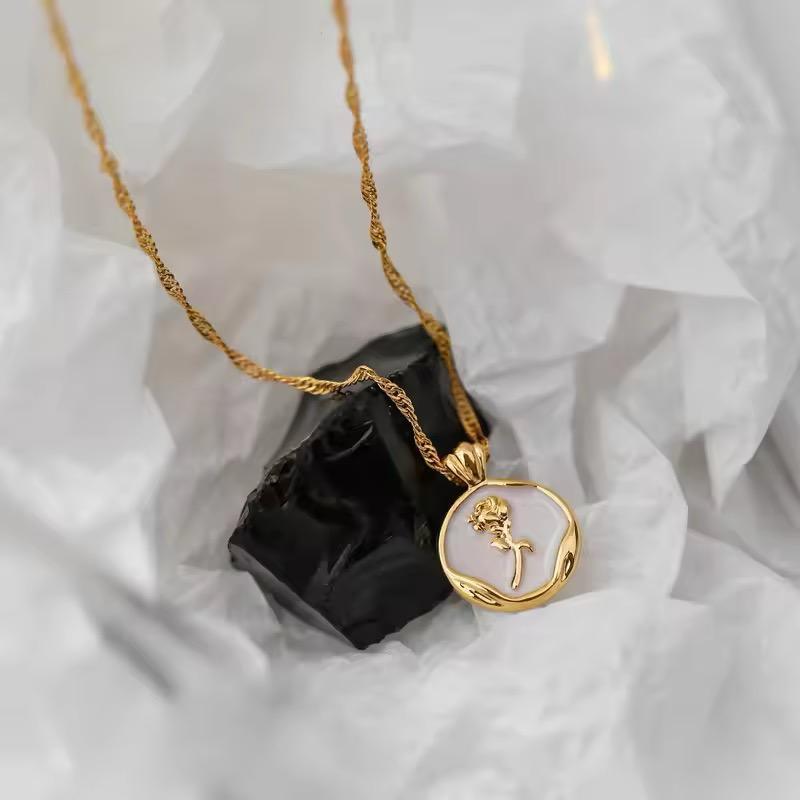 Rose Pendant Necklace - N4