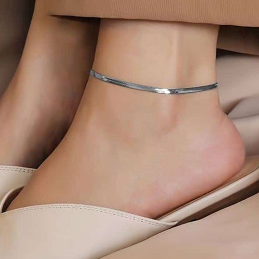Silver Snake Chain Anklet
