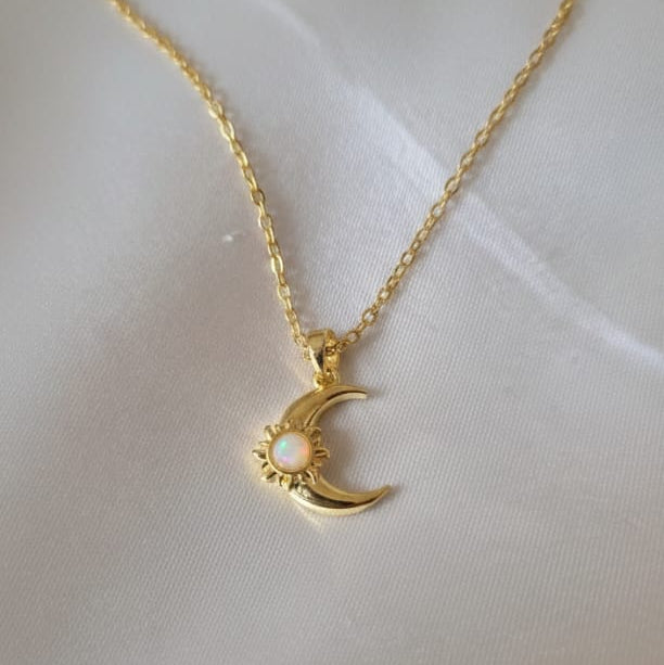Gold Crescent Moon Necklace