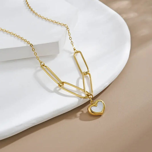Linked Heart Chain Necklace