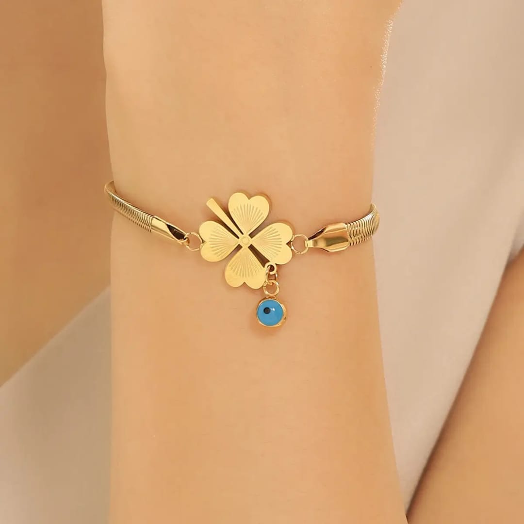 Evil Eye Clover Bracelet