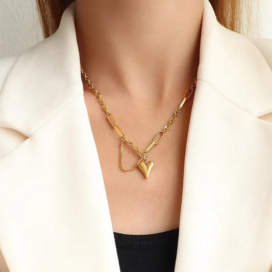 Golden Heart Layered Chain