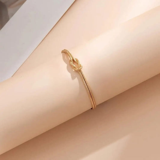 Golden Double Knot Bracelet
