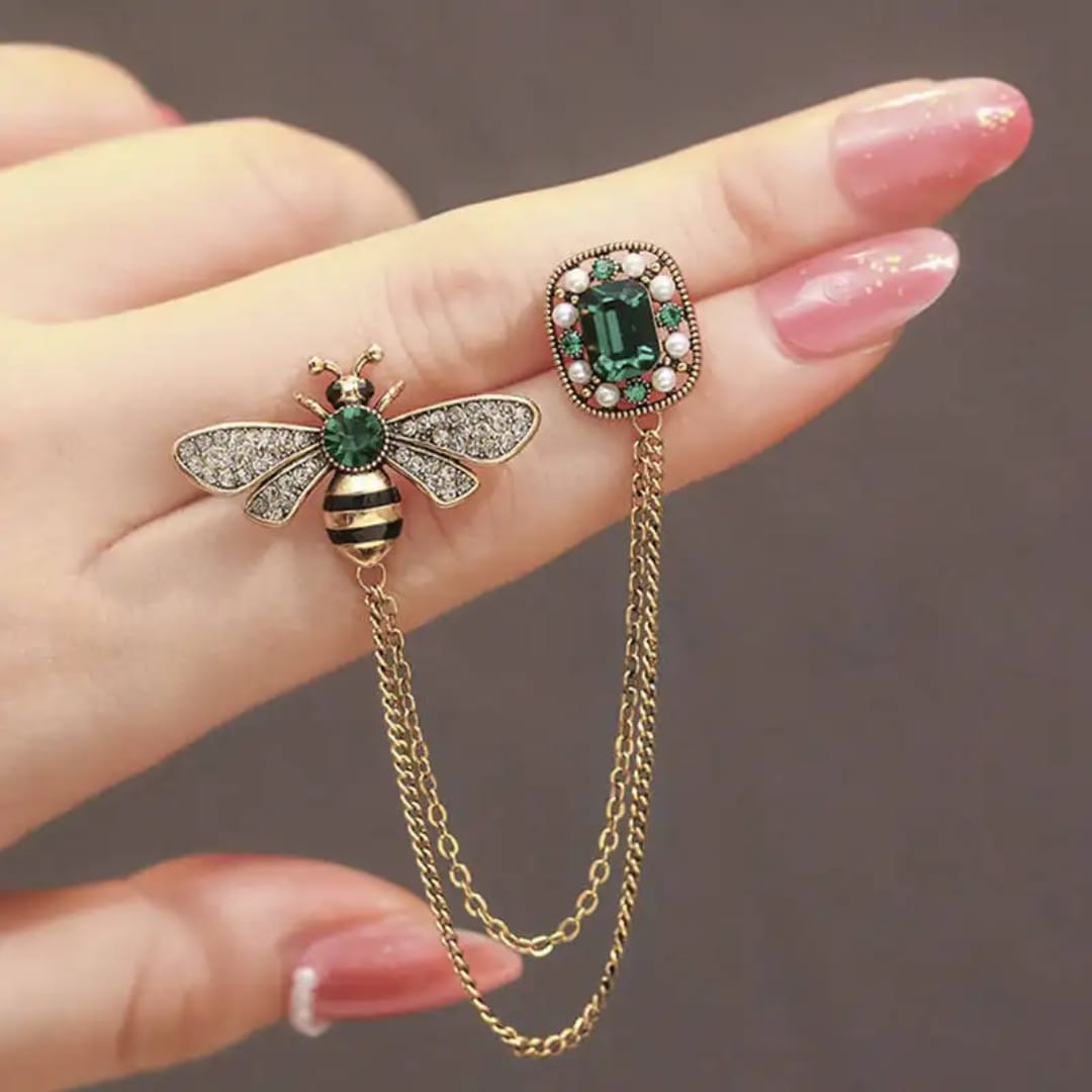 Bee Chain Brooch