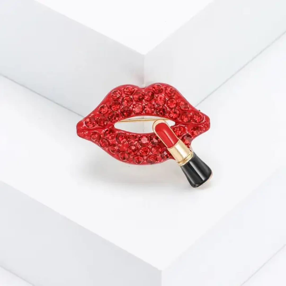 Kiss Lipstick Brooch