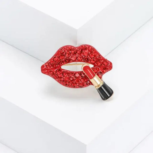 Kiss Lipstick Brooch