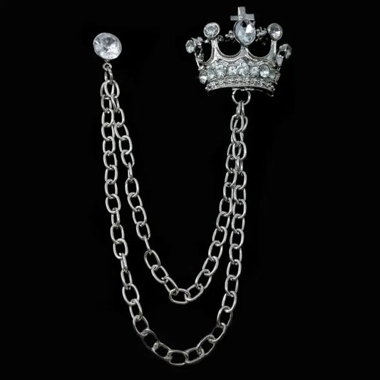 Crown Chain Brooch