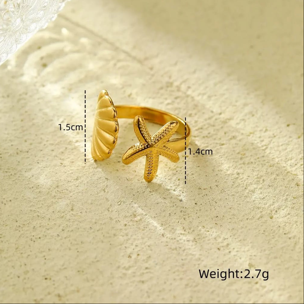 Ocean Inspired Gold Ring