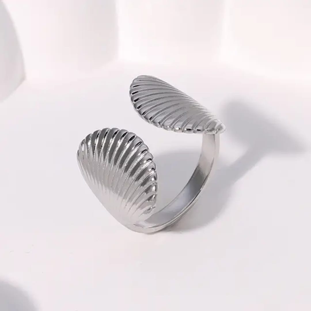 Silver Dual Shell Ring