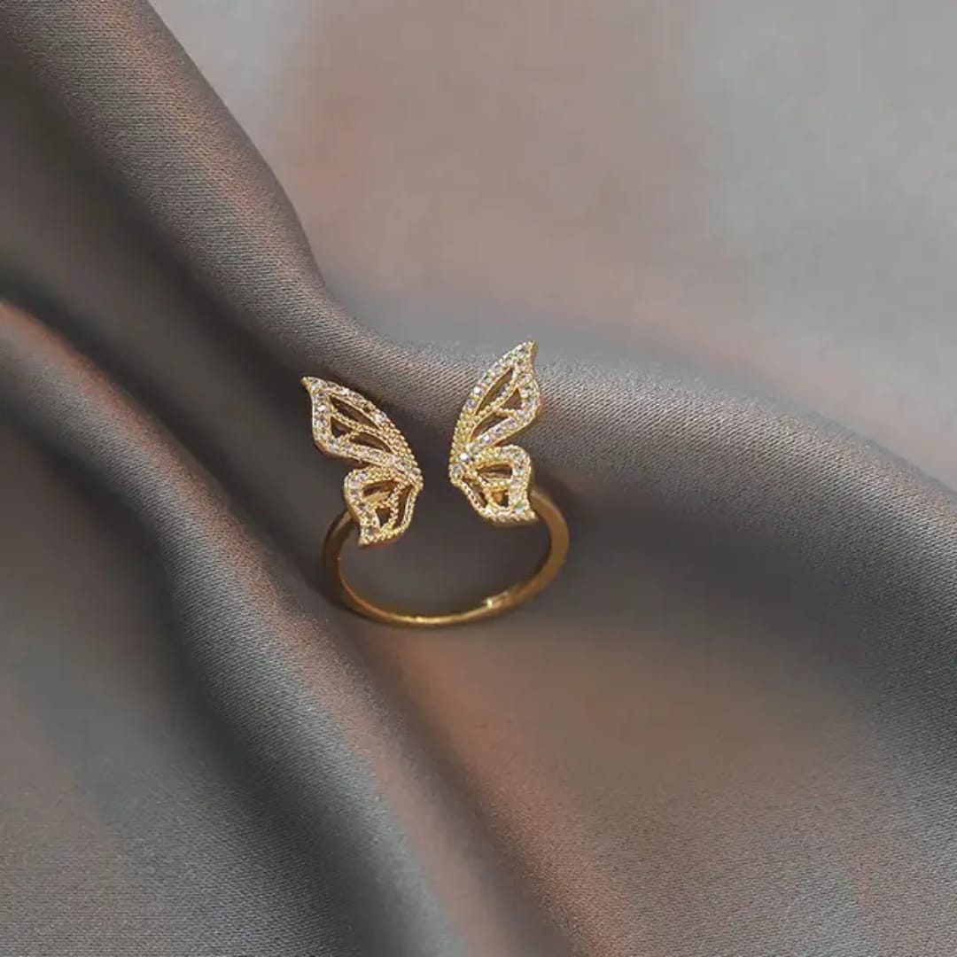 Crystal Butterfly Ring