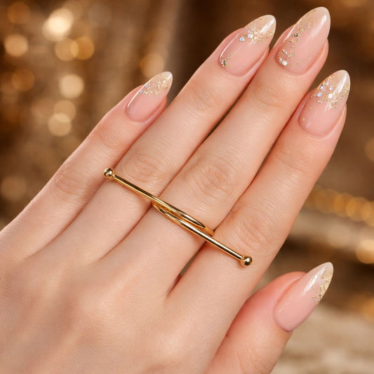 Minimal Gold Bar Ring