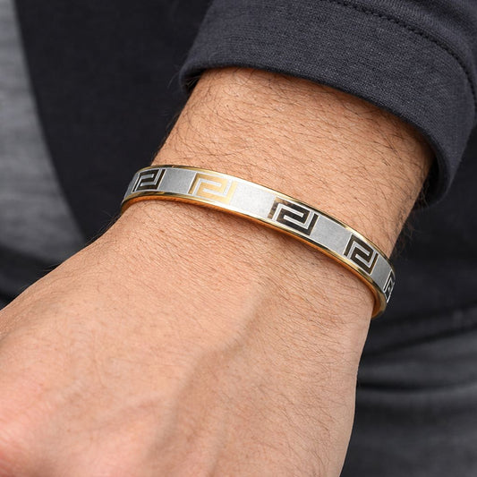 Dual Tone Greek Bracelet