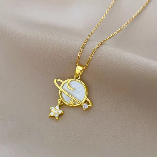 Celestial Star Planet Pendant