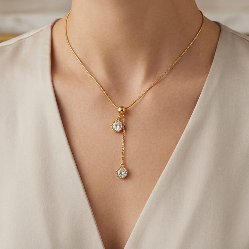 CZ Drop Necklace