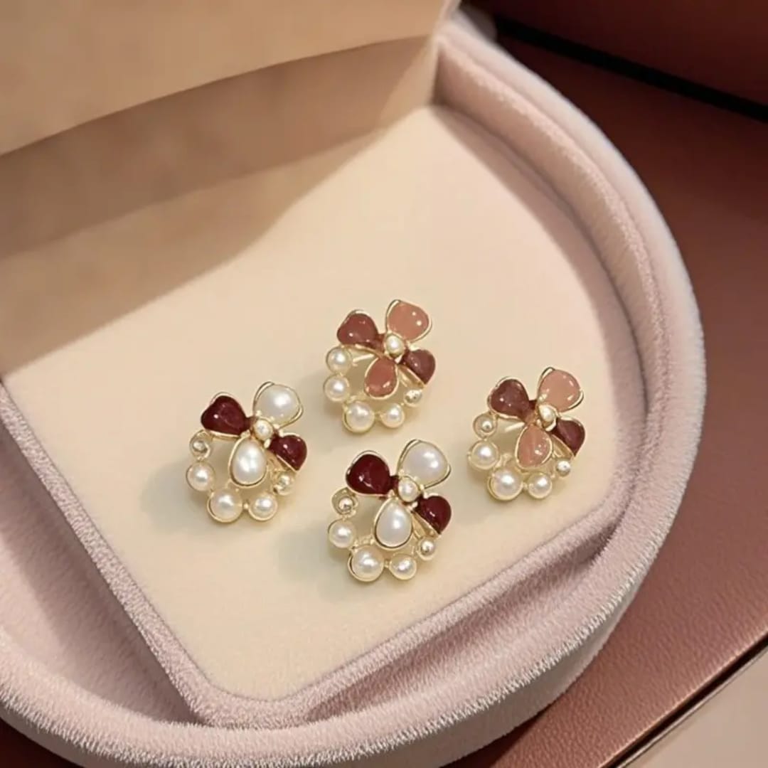 Vintage Pearl Bloom Earrings