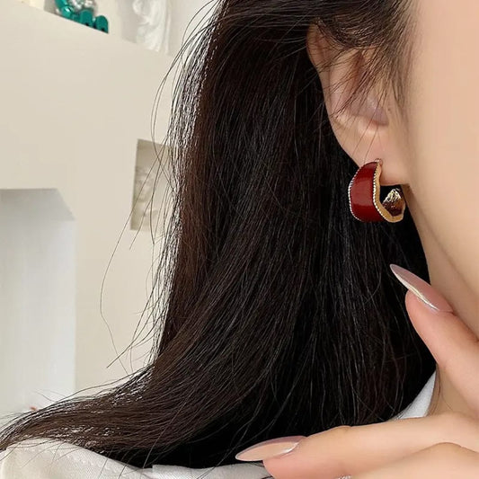 Ruby Curve Hoop