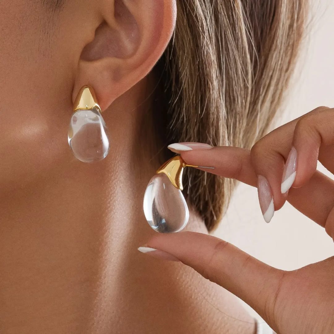 Clear Drop Earrings