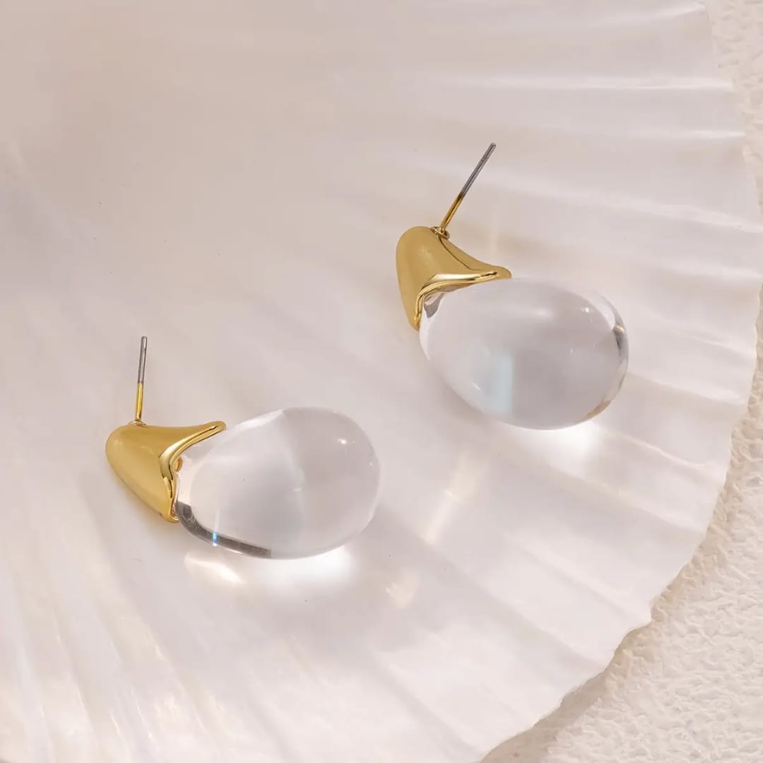 Clear Drop Earrings