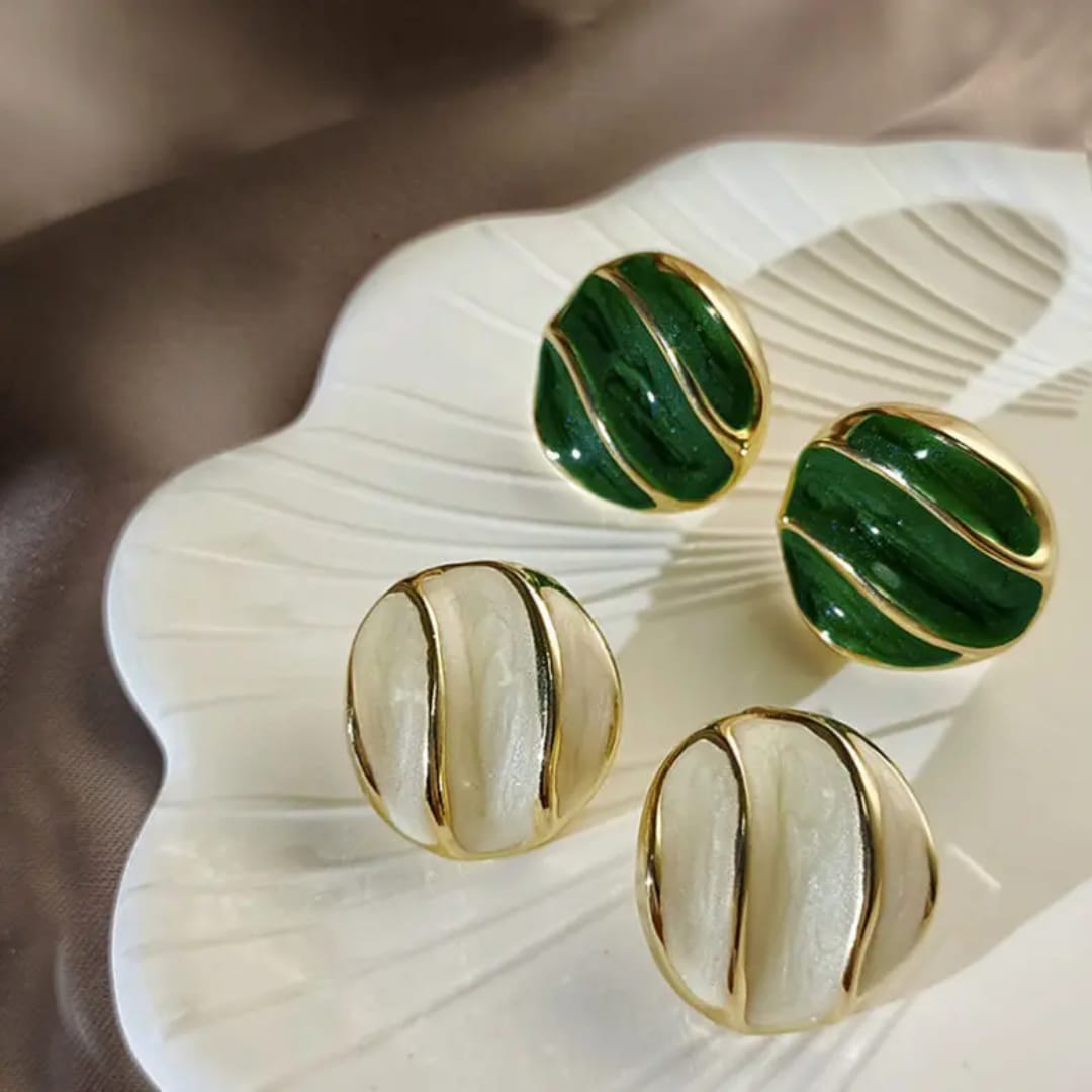 Round Enamel Studs