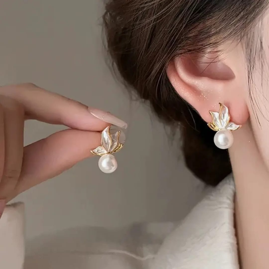 Pearl Butterfly  Studs