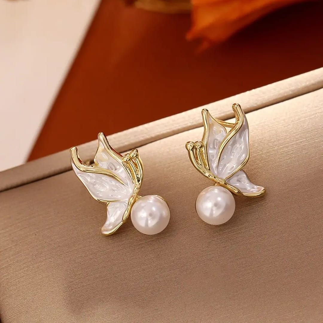 Pearl Butterfly  Studs
