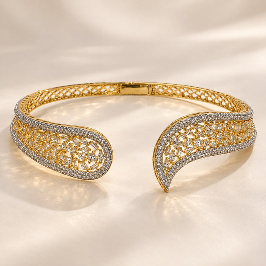 Open Cuff Necklace Set