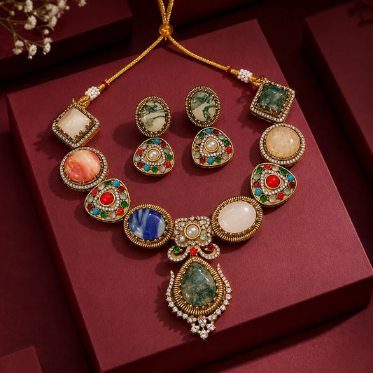 Royal Multicolor Necklace Set