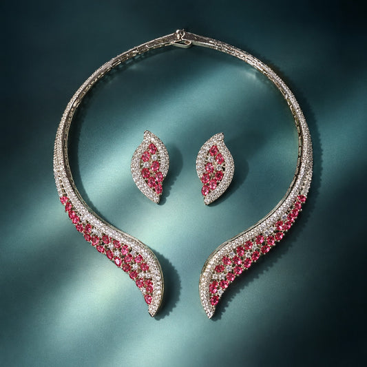 Crystal Leaf Hasli Set