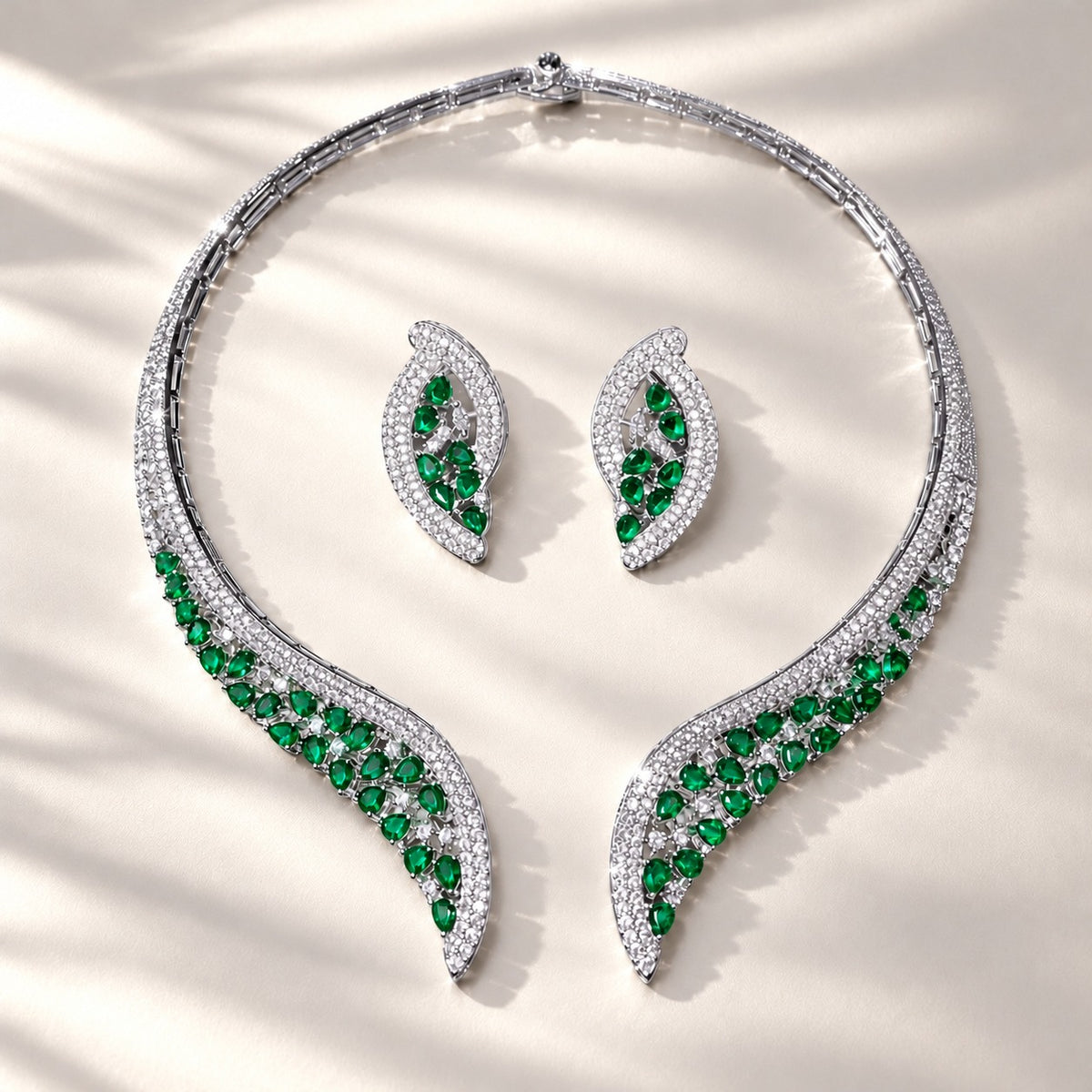 Crystal Leaf Hasli Set