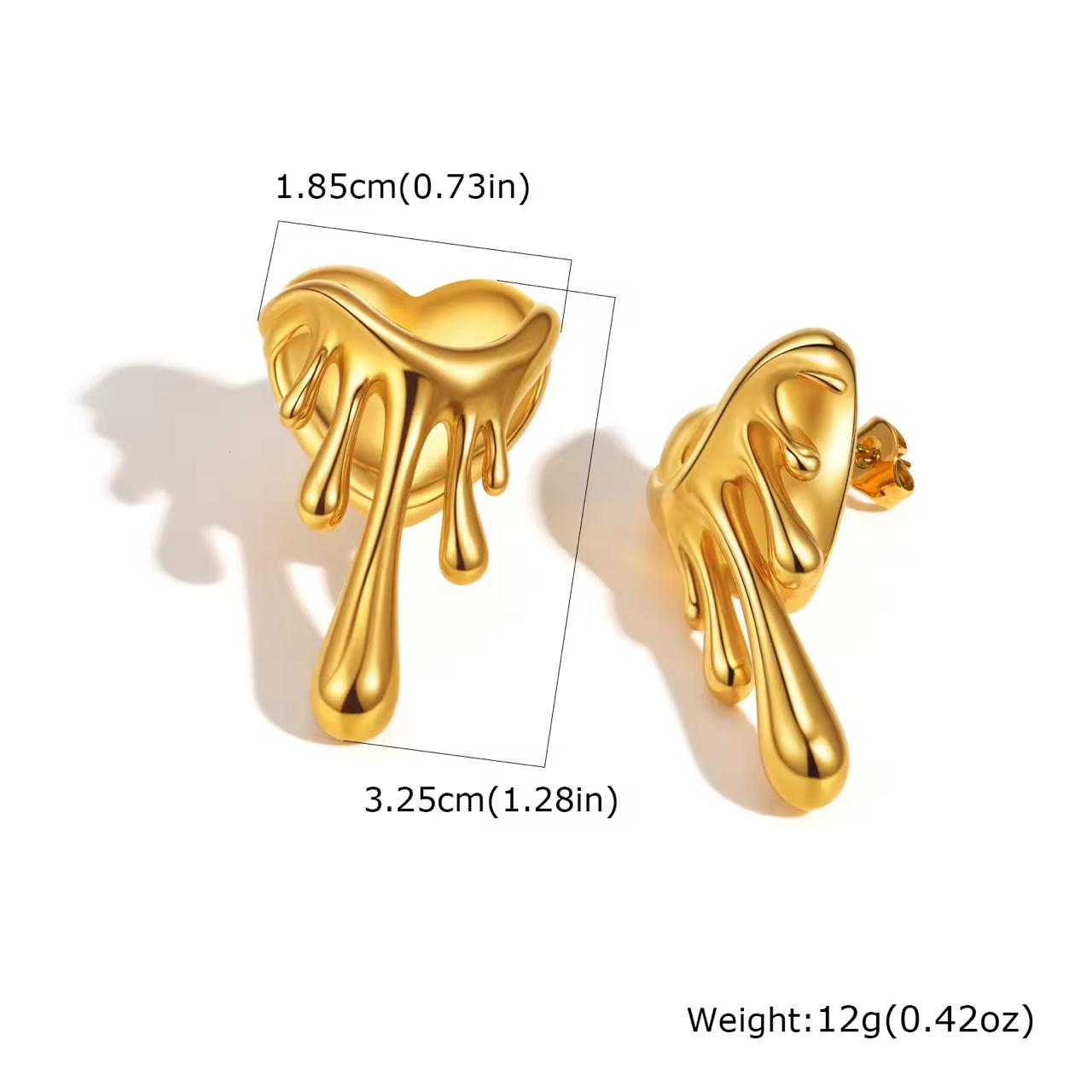 Melting Heart Earrings - O23