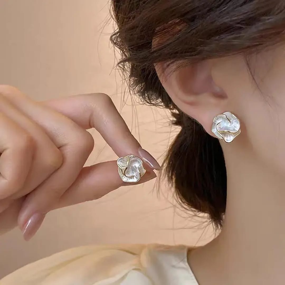 Pearl Petal Studs