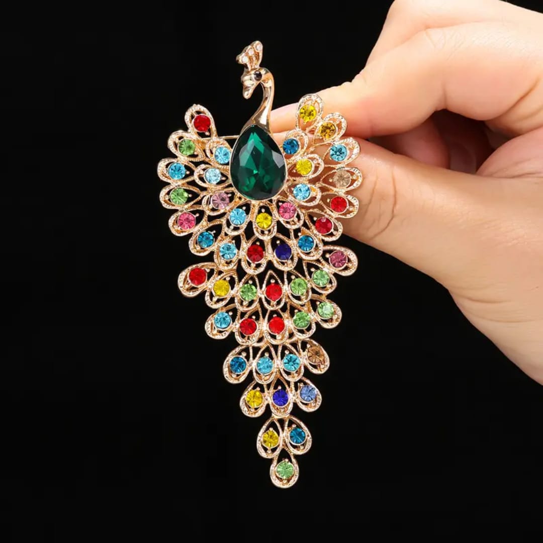 Royal Peacock Brooch