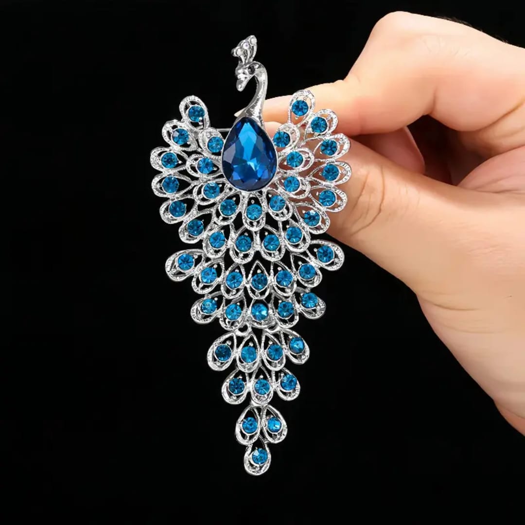 Royal Peacock Brooch