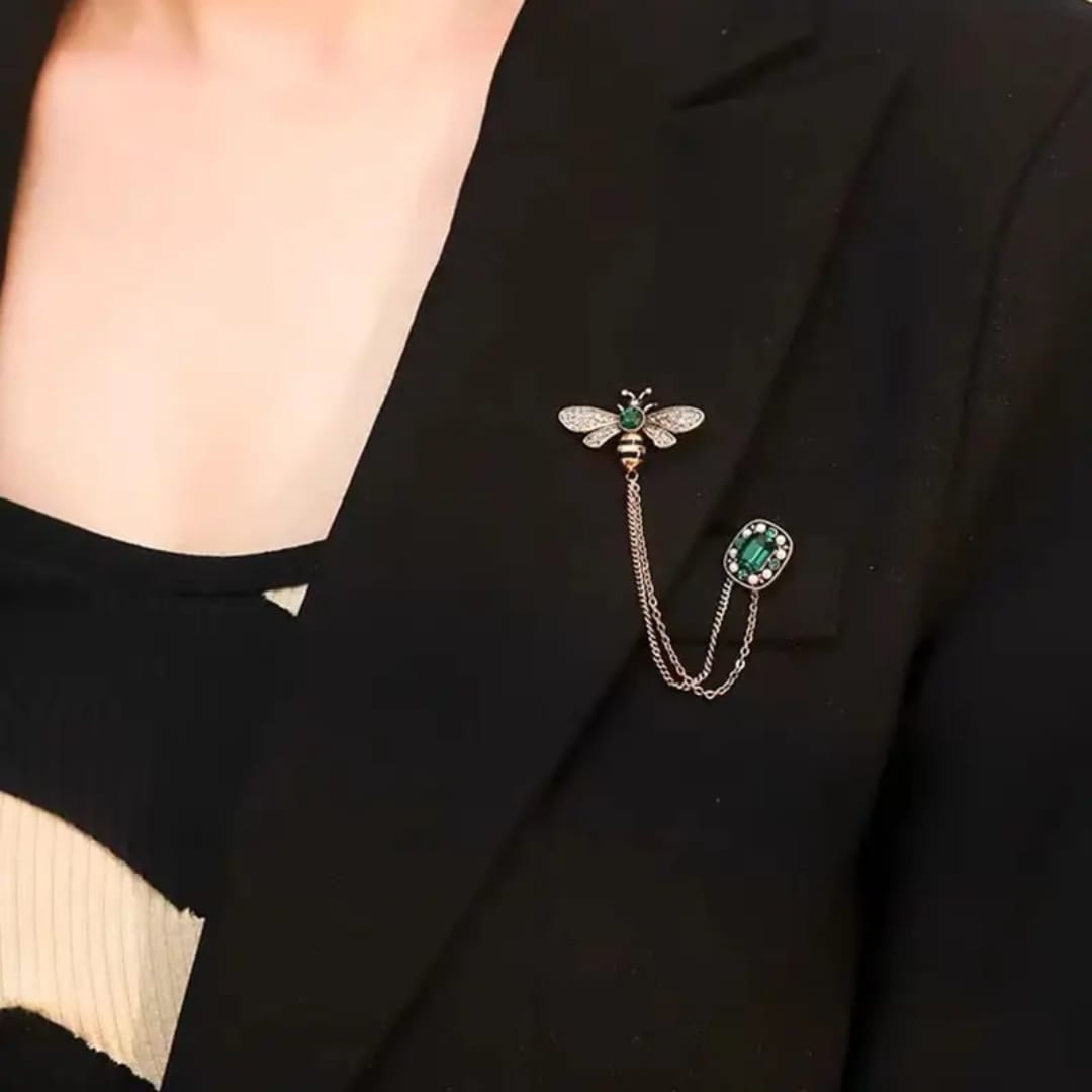 Bee Chain Brooch