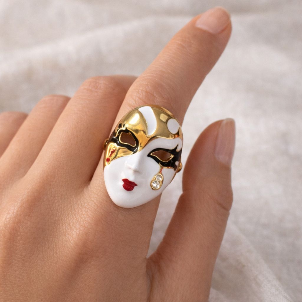 Fancy Mask Designer Ring