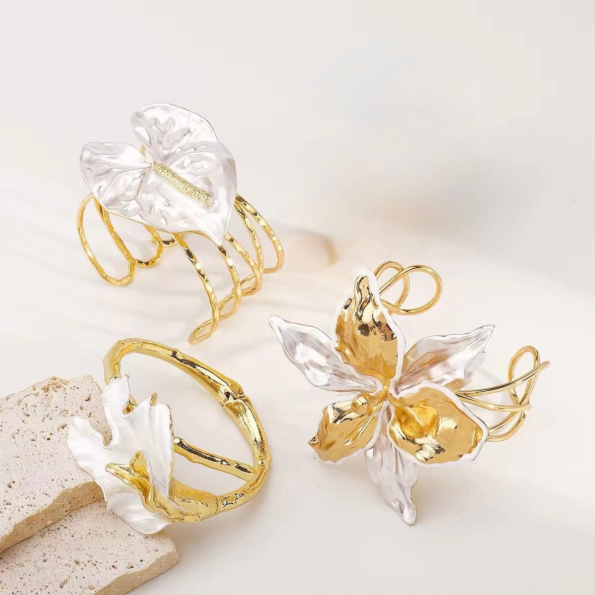 French-Style Nature Inspired Metal Bracelet