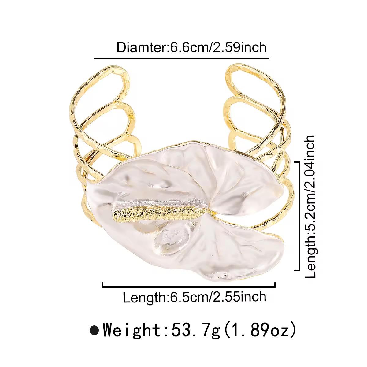 French-Style Nature Inspired Metal Bracelet