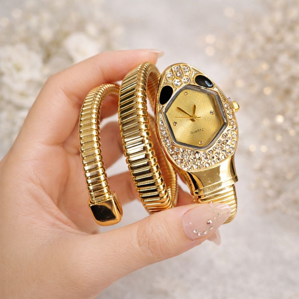 Serpent Designer Cuff Watch