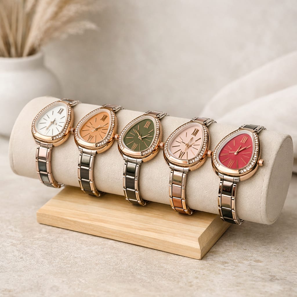 Stylish Crystal Bezel Watch